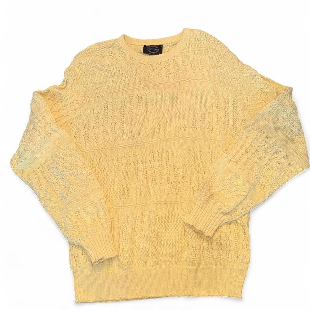 Beautiful Vintage yellow Jantzen cable knit sweater